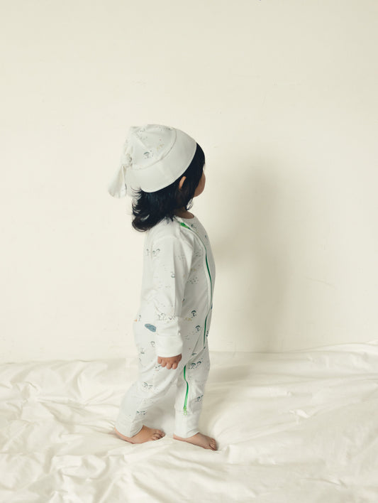 Tencel Baby Kids Zippa Suit Farmyard