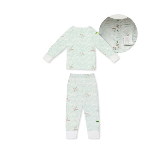 Tencel Baby Button Long Set Whispering Wings