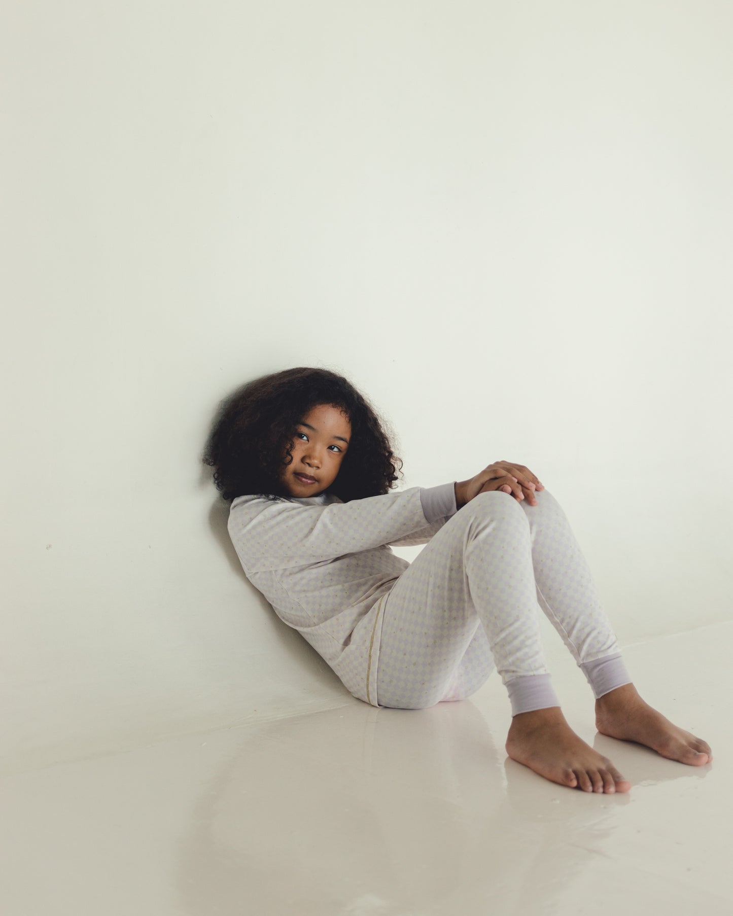 Tencel Kids Long Set Stary Gingham