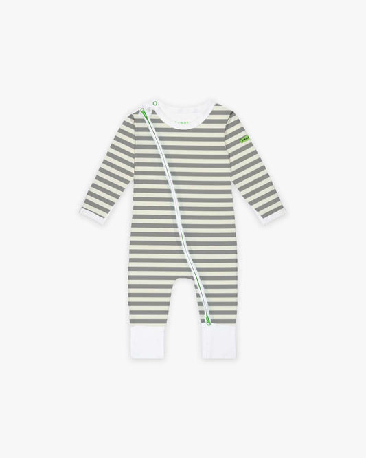 Tencel Baby Kids Zippa Suit Striped Forest